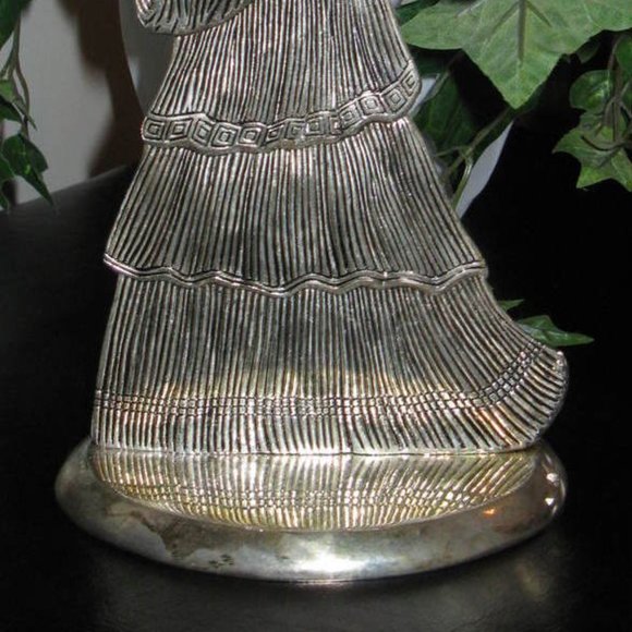 Candle Holder Angel Silverplated 9 x 6 - Picture 3 of 7
